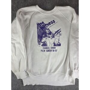 Vintage The Witness Chancel Choir Sweatshirt 1987 XL USA Jesus Christian